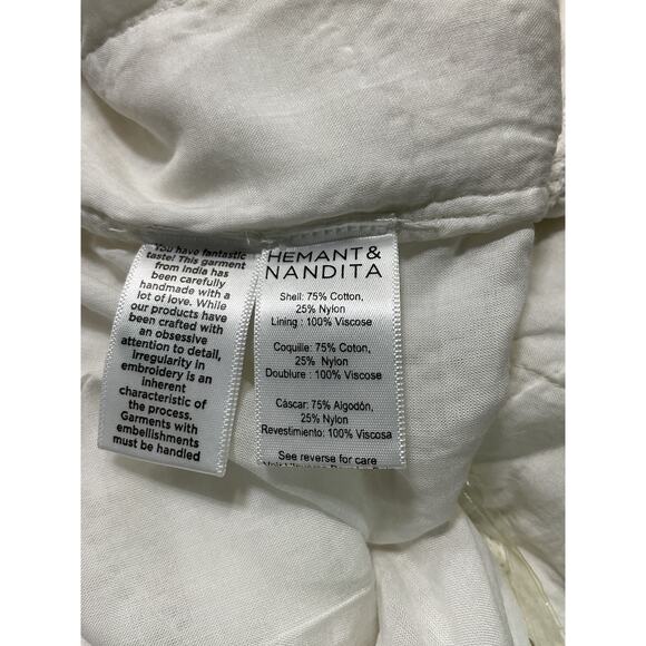 Hemant And Nandita White Shorts Size XS - Picture 5 of 5